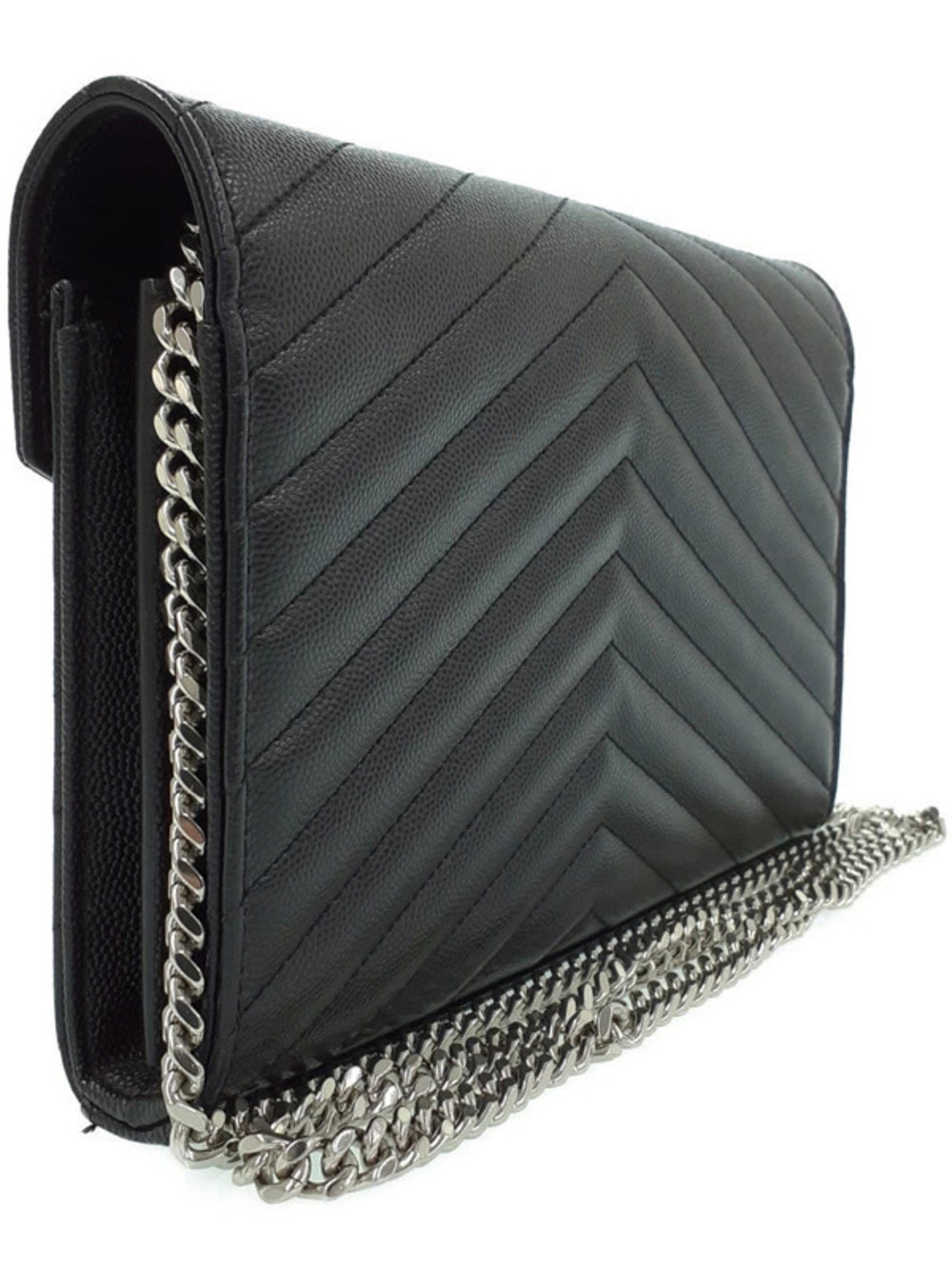 Saint Laurent Wallet Paris Chain Monogram Brown